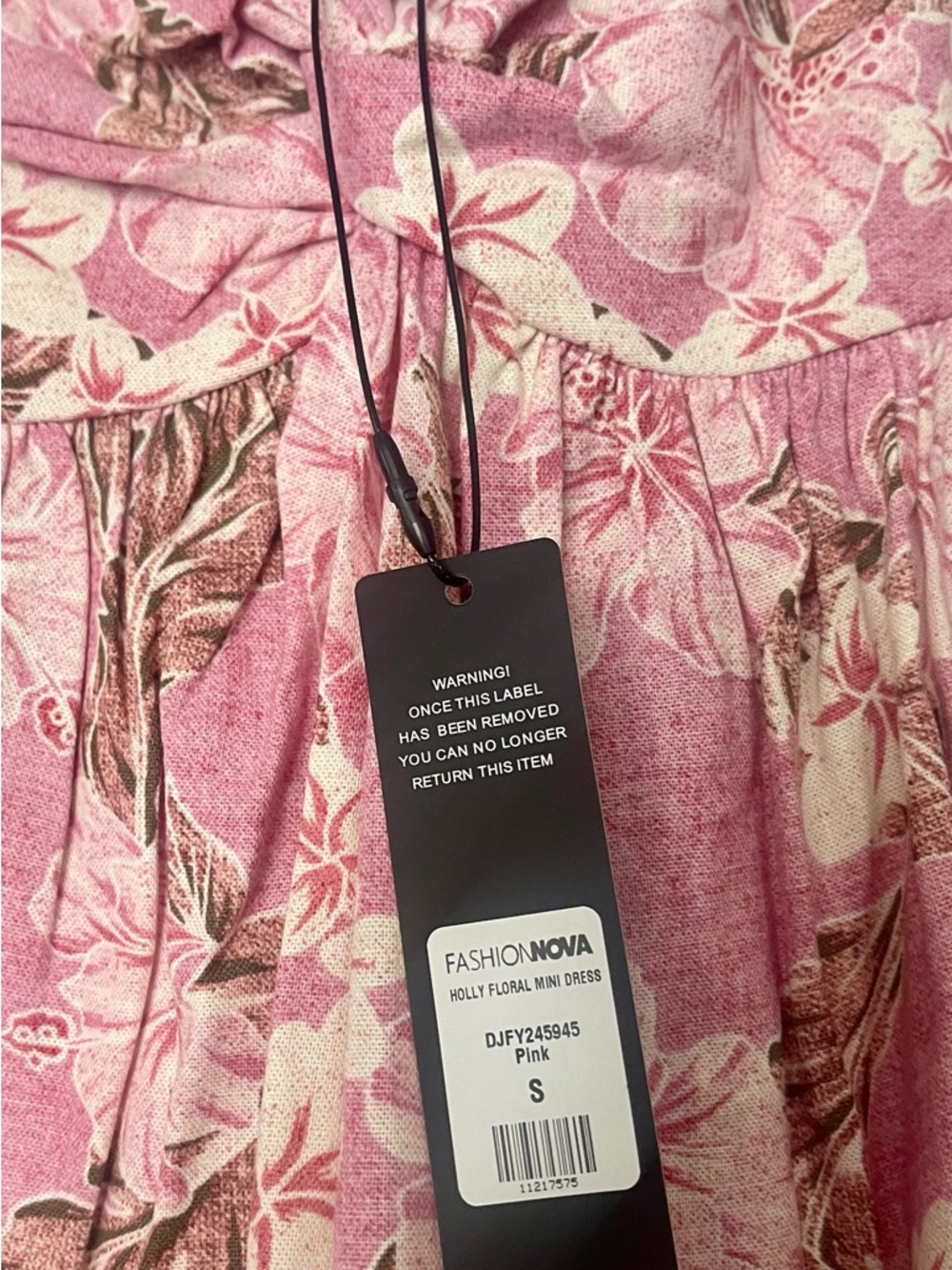 Holly Pink Floral Mini Dress - Picture 7 of 7
